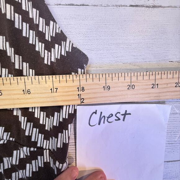 VTG Chicos Y2k size 2 Large brown white beaded maxi dress resort beach retro USA - Picture 5 of 8